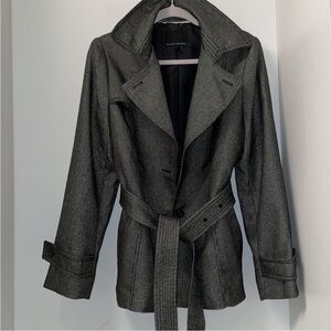 Banana Republic Charcoal Belted Coat L